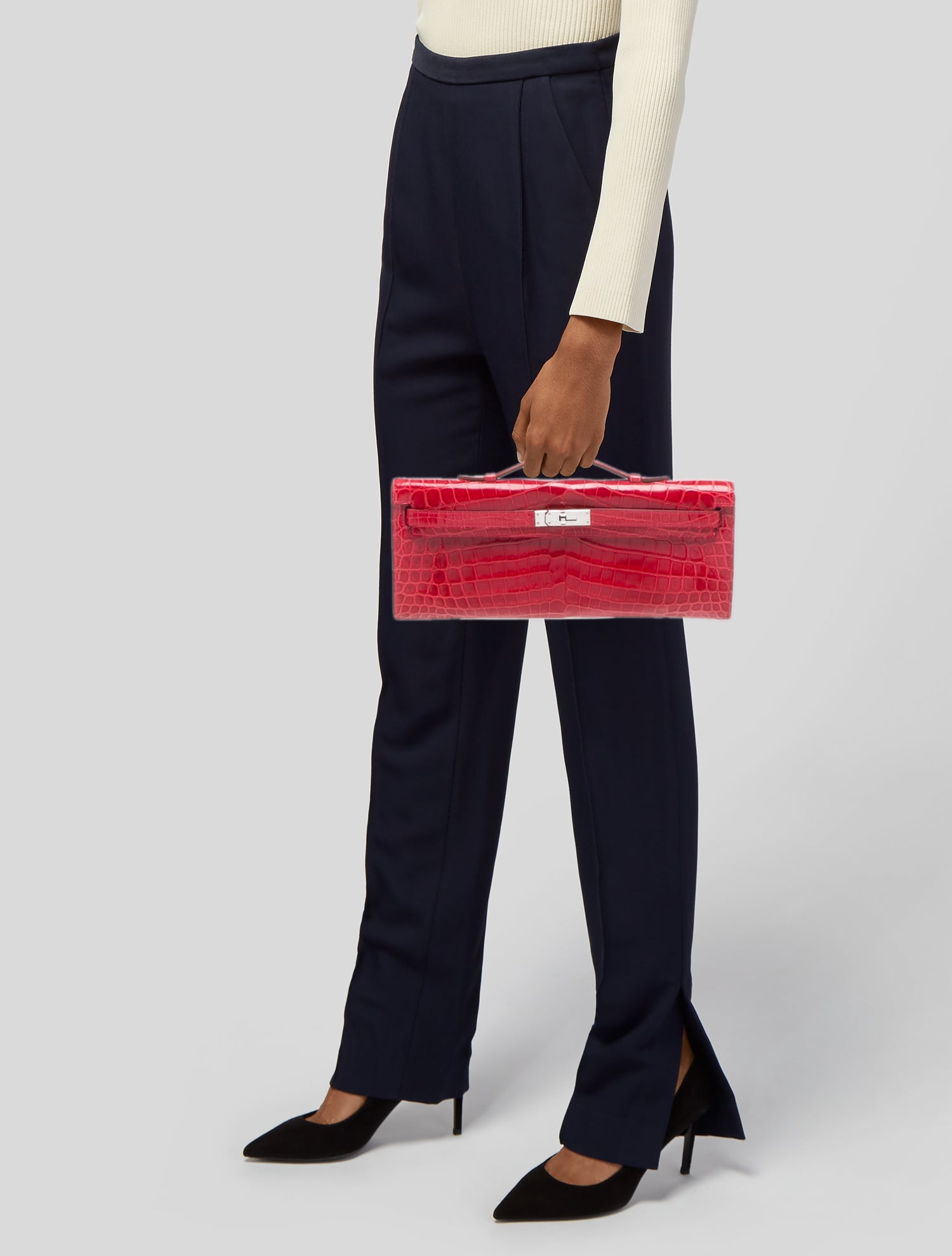 Hermès Niloticus Crocodile Kelly Cut Pochette